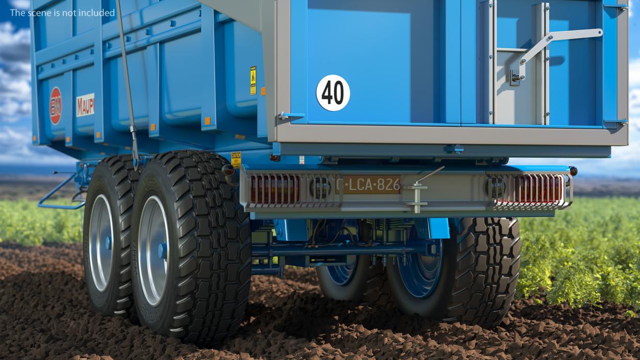 3D Maupu 18t Trailer Clean model