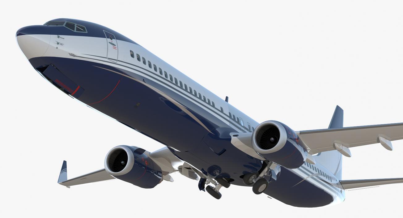 3D Boeing 737-900 ER Generic with Cabin Rigged model