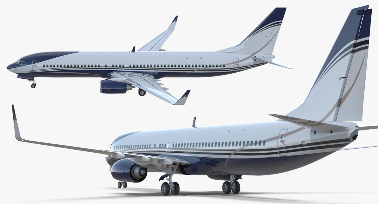 3D Boeing 737-900 ER Generic with Cabin Rigged model