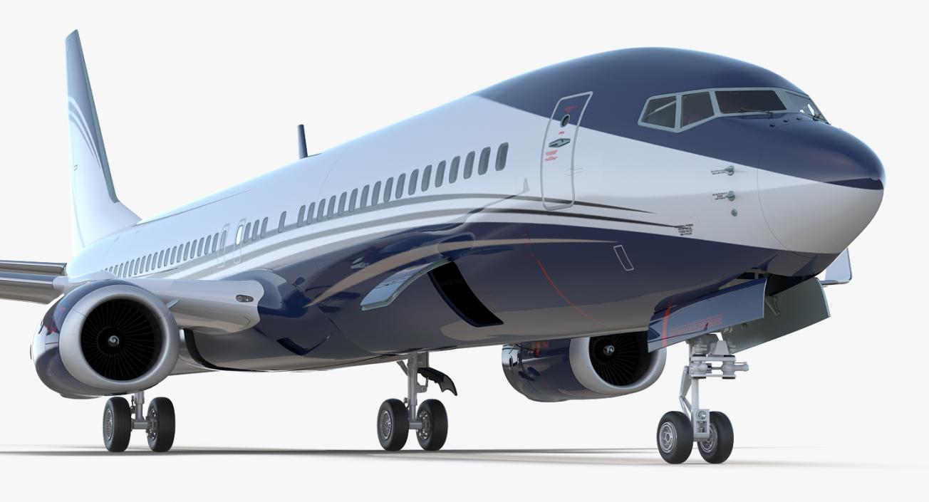 3D Boeing 737-900 ER Generic with Cabin Rigged model