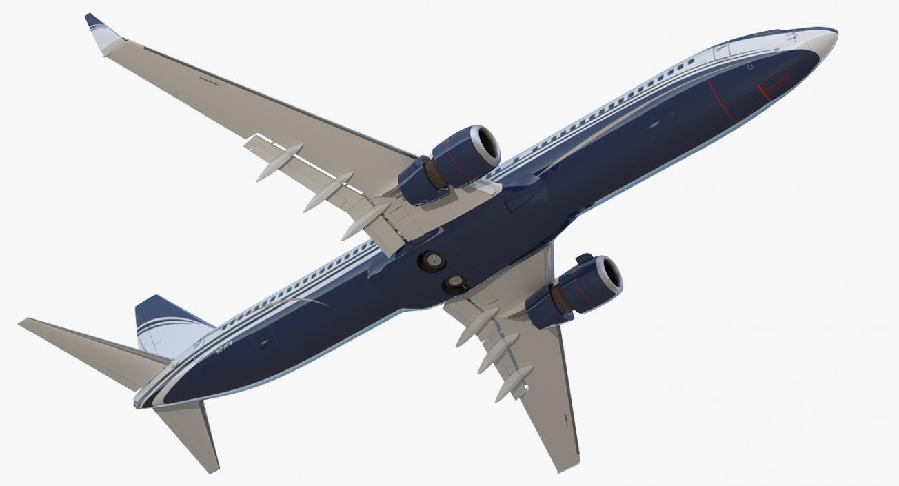 3D Boeing 737-900 ER Generic with Cabin Rigged model