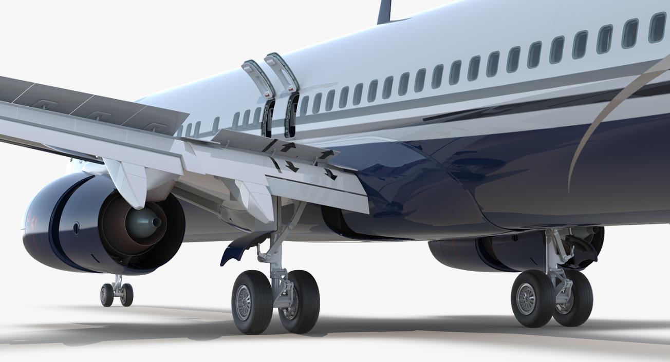 3D Boeing 737-900 ER Generic with Cabin Rigged model