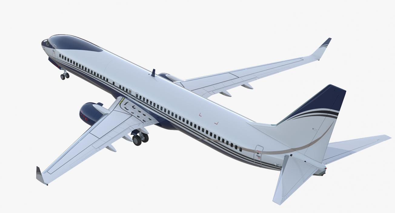 3D Boeing 737-900 ER Generic with Cabin Rigged model