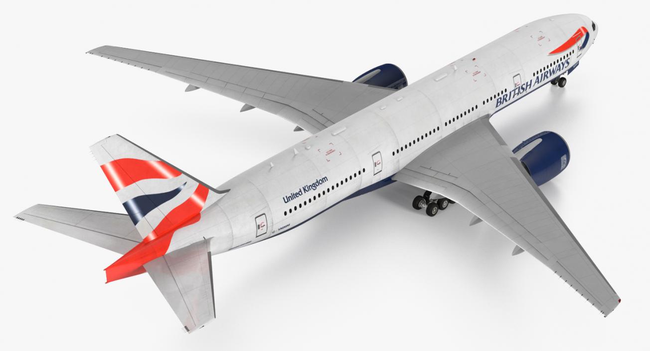 3D model Boeing 777-200 British Airways