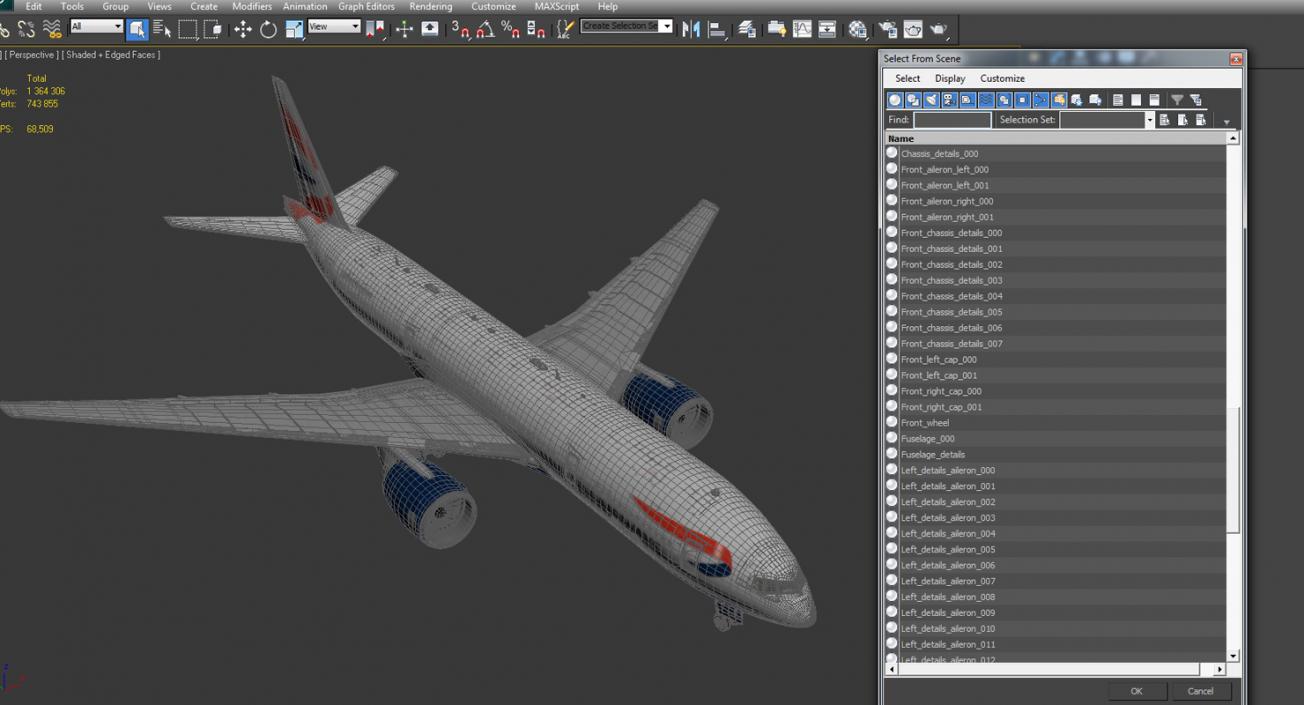 3D model Boeing 777-200 British Airways