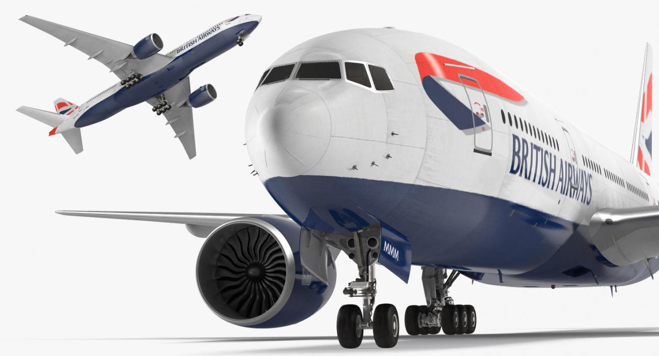 3D model Boeing 777-200 British Airways