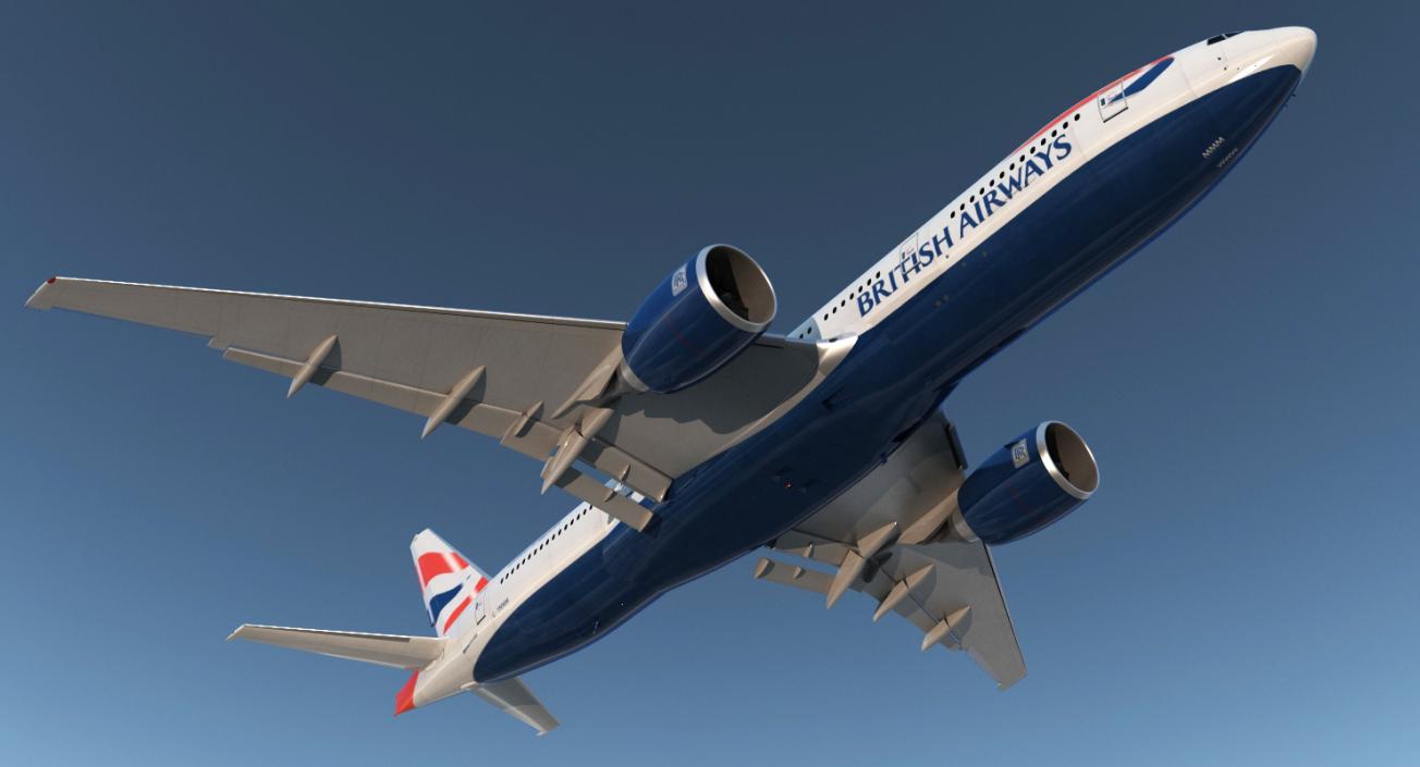 3D model Boeing 777-200 British Airways