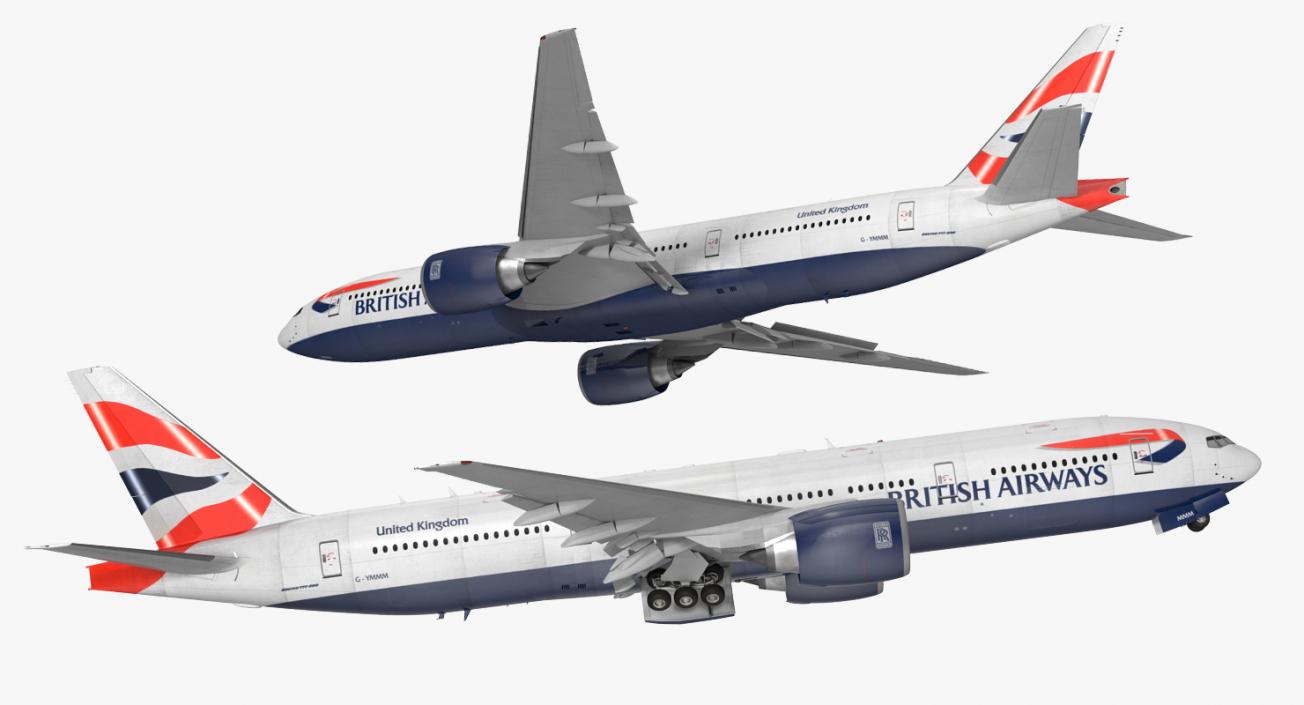 3D model Boeing 777-200 British Airways