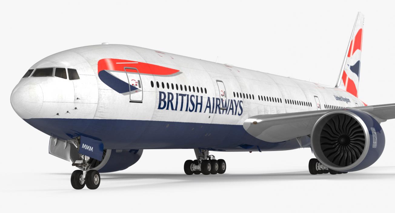 3D model Boeing 777-200 British Airways