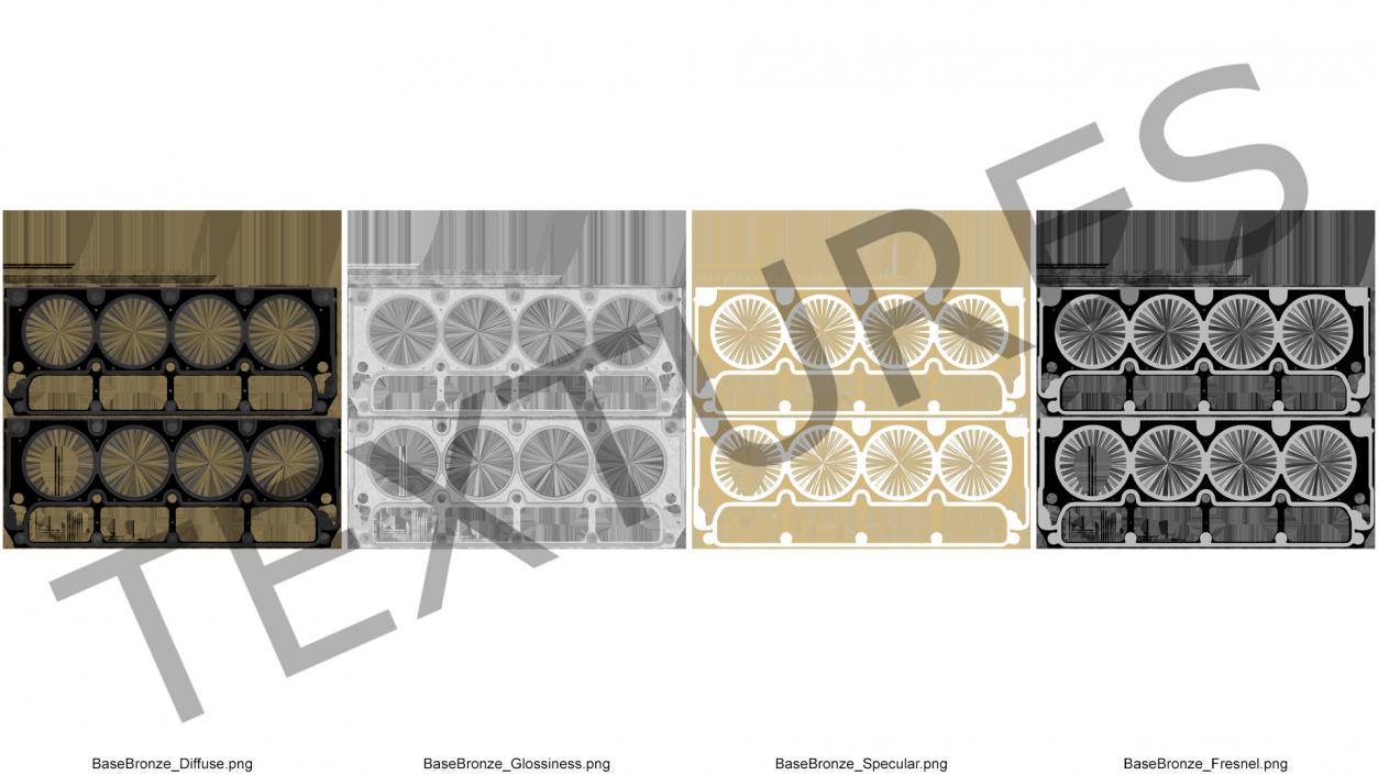 Cylinder Head Gasket GM Brass 3D model