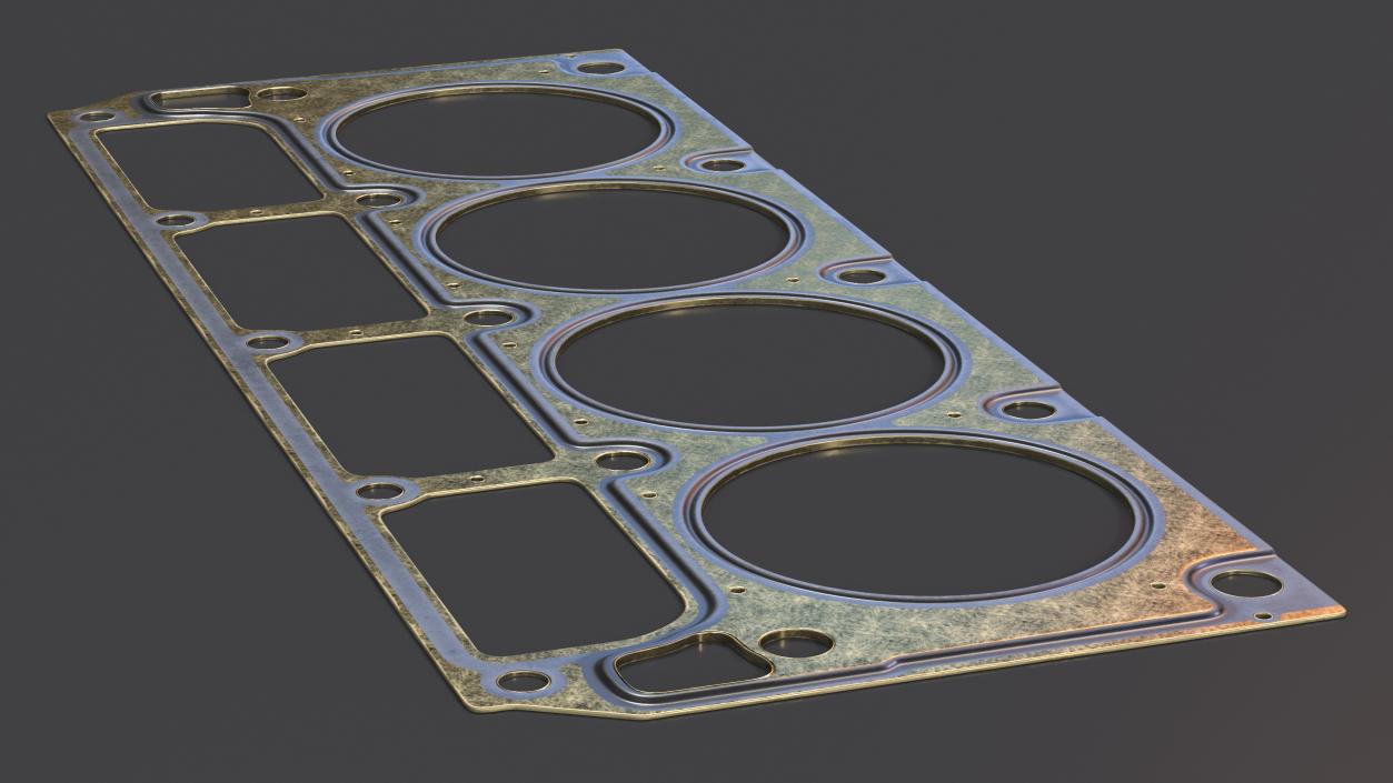 Cylinder Head Gasket GM Brass 3D model