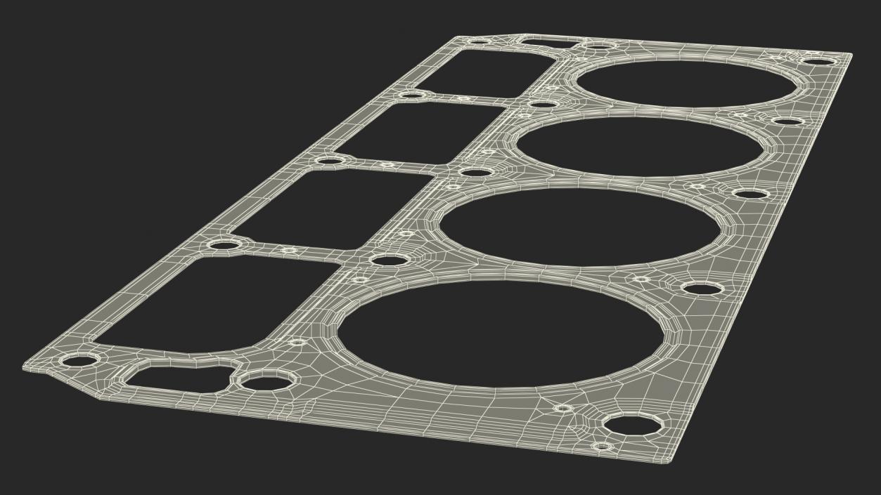 Cylinder Head Gasket GM Brass 3D model