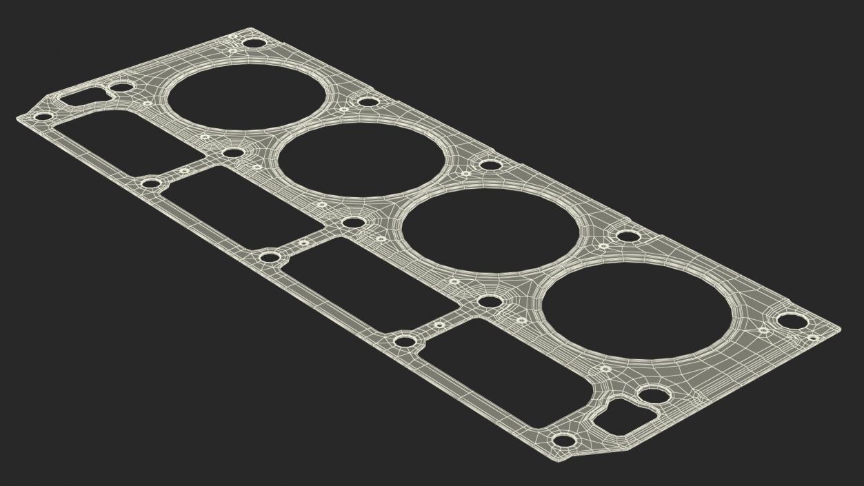 Cylinder Head Gasket GM Brass 3D model