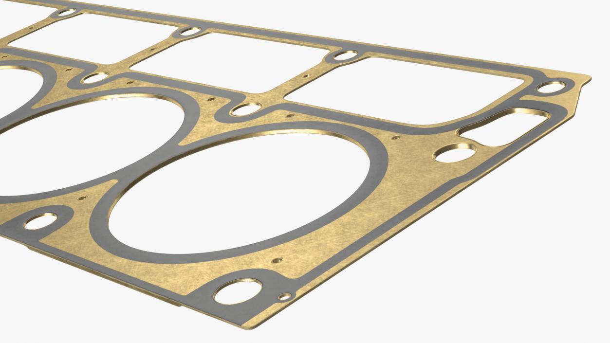 Cylinder Head Gasket GM Brass 3D model