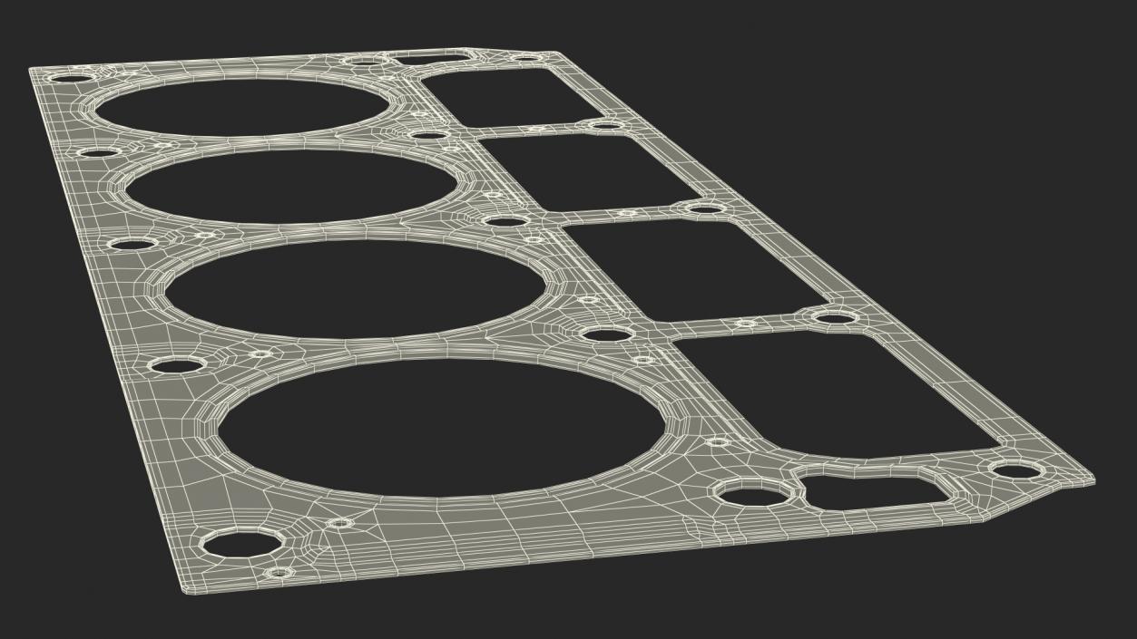 Cylinder Head Gasket GM Brass 3D model