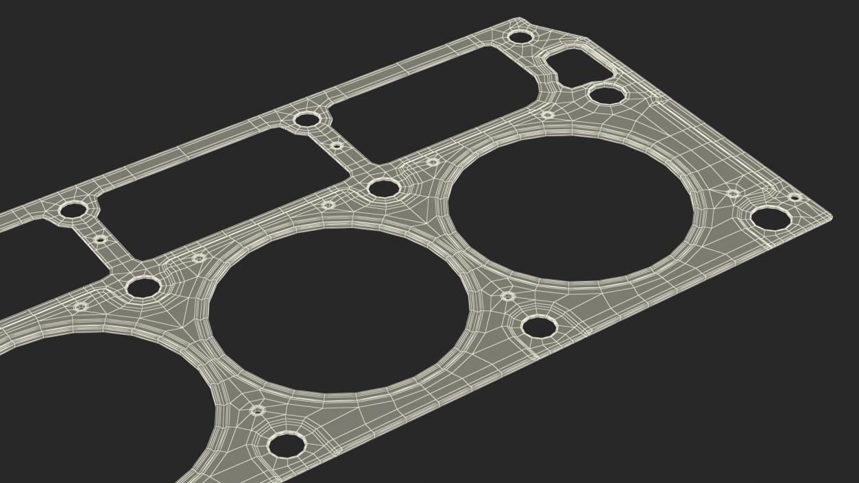 Cylinder Head Gasket GM Brass 3D model