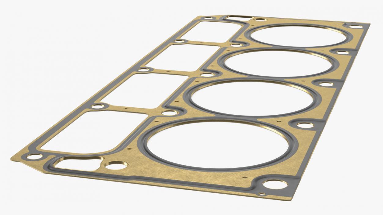 Cylinder Head Gasket GM Brass 3D model