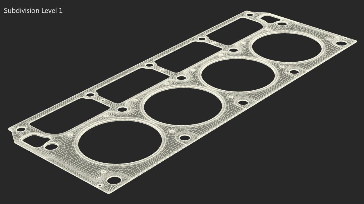 Cylinder Head Gasket GM Brass 3D model