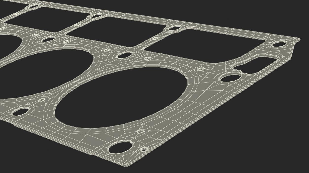 Cylinder Head Gasket GM Brass 3D model