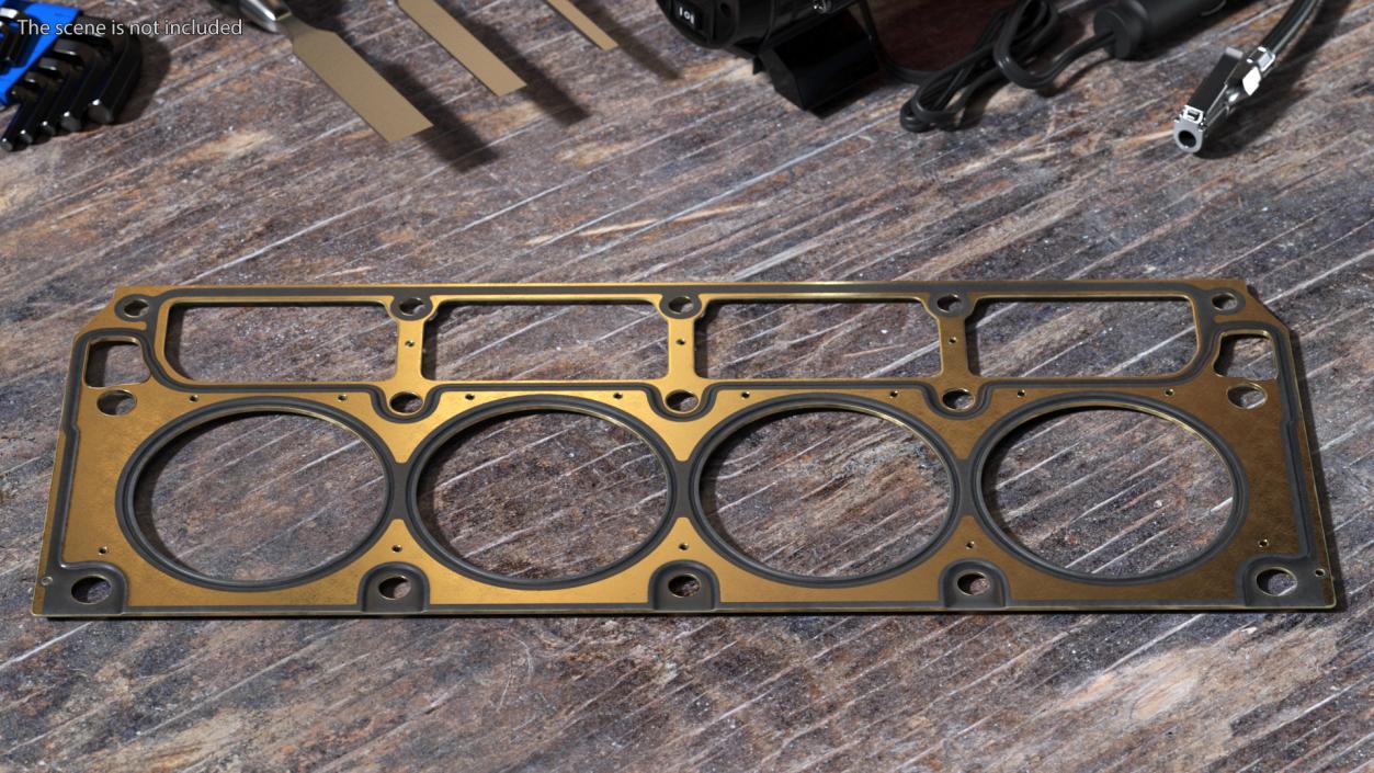 Cylinder Head Gasket GM Brass 3D model