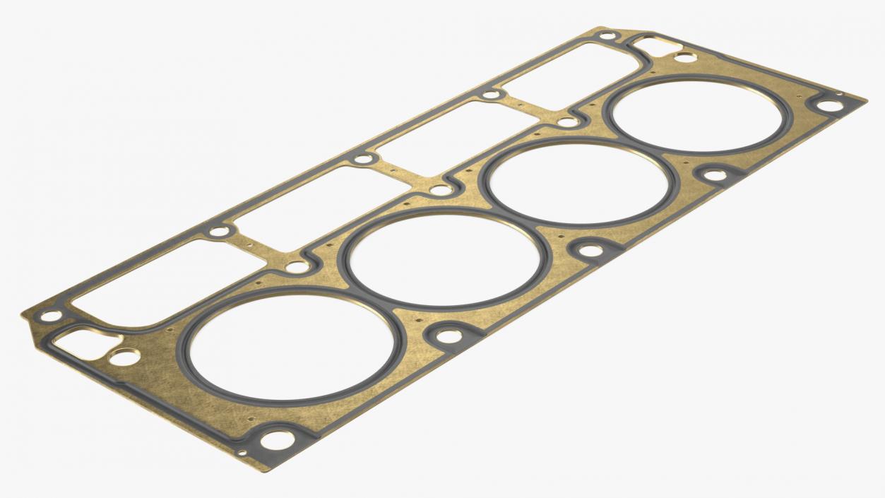 Cylinder Head Gasket GM Brass 3D model