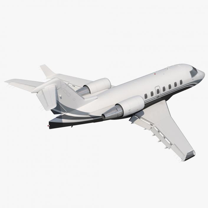 3D Business Jet Bombardier Challenger 604 Generic Rigged model