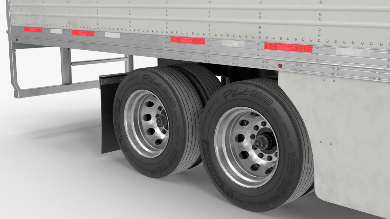 3D Freightliner Truck with Reefer Trailer model