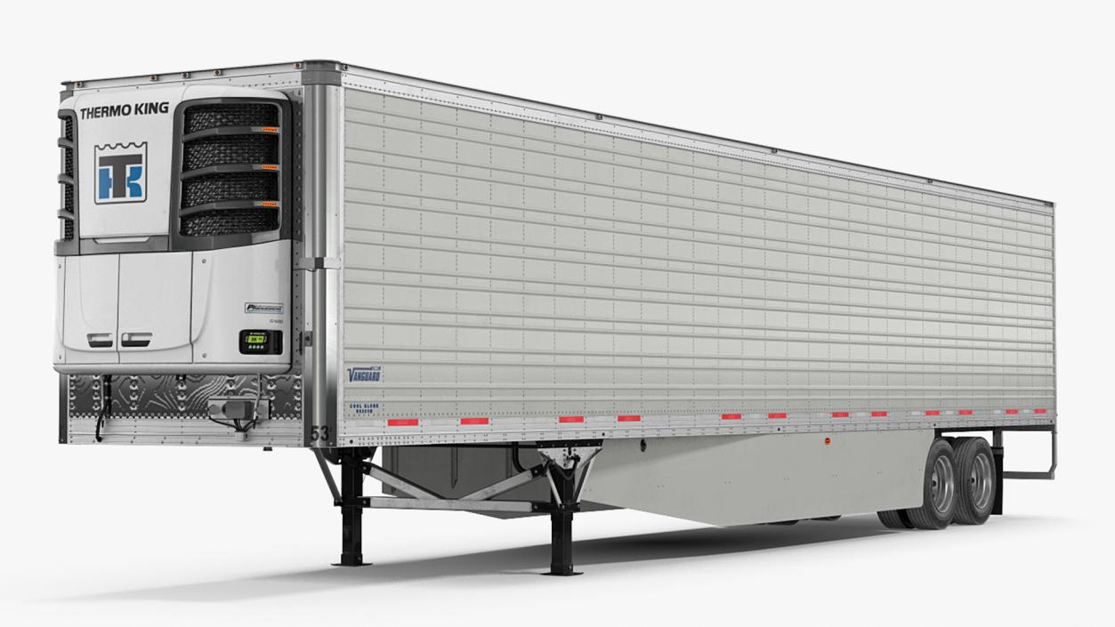 3D Freightliner Truck with Reefer Trailer model