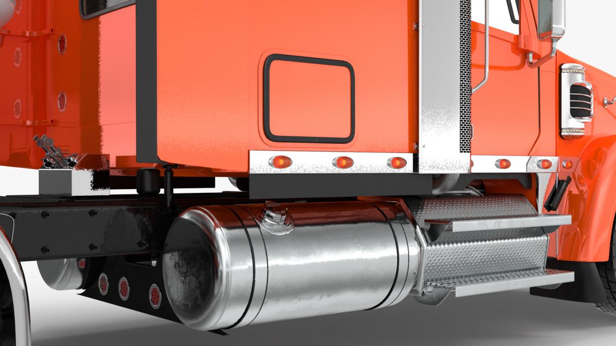 3D Freightliner Truck with Reefer Trailer model