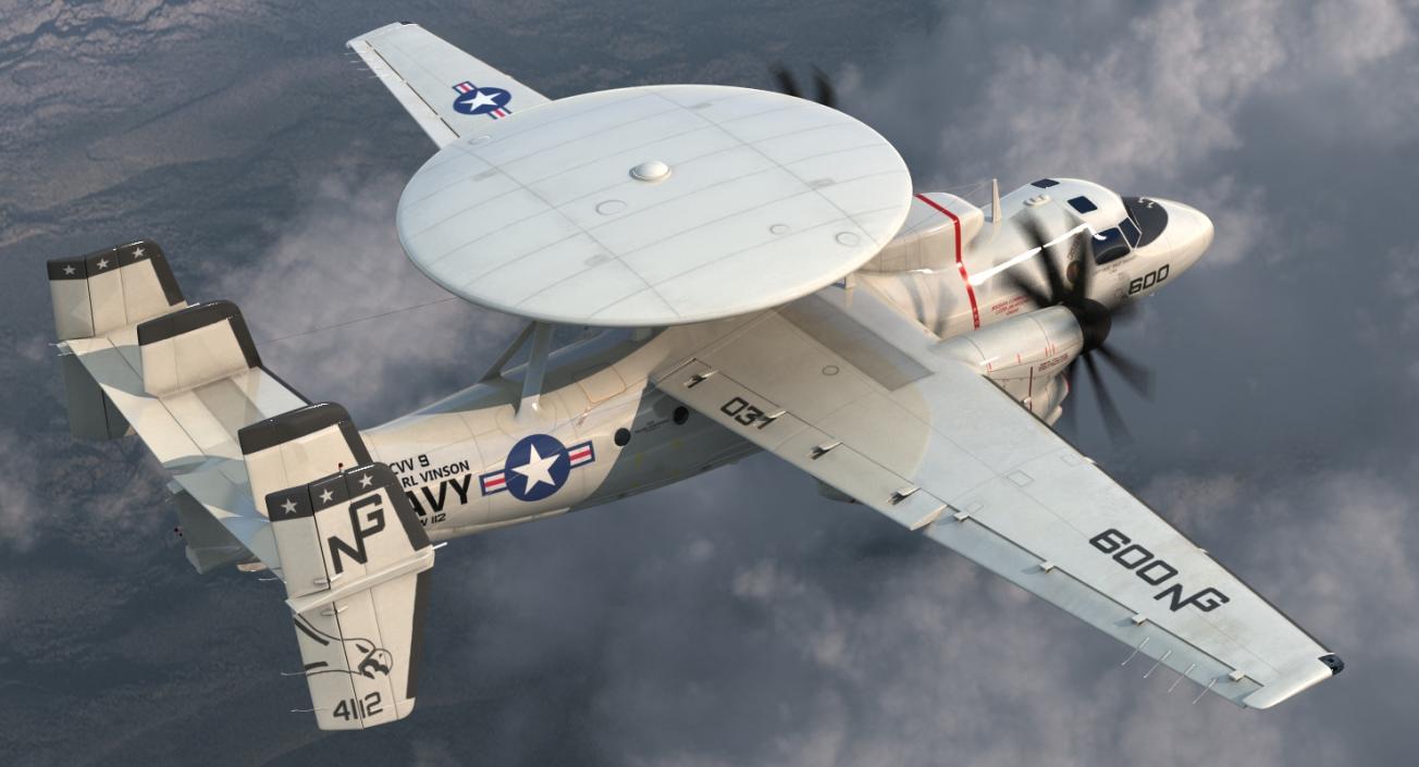 3D Grumman E-2 Hawkeye Tactical Early Warning Aircraft