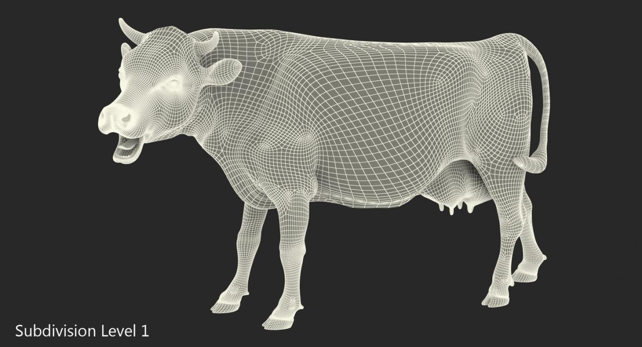 3D Dairy Cow Rigged