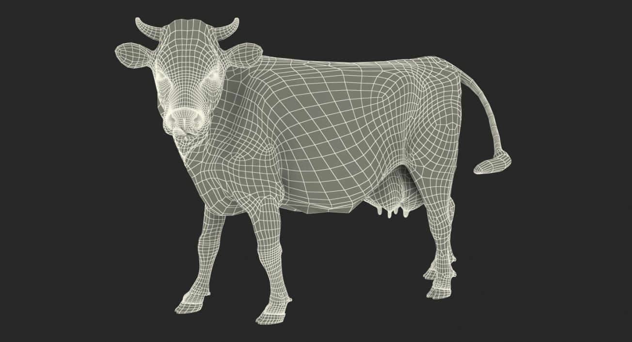 3D Dairy Cow Rigged