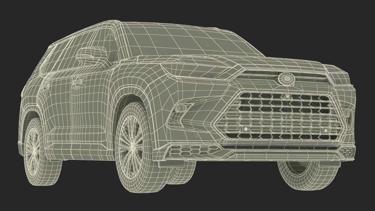 3D Toyota Grand Highlander 2024 model