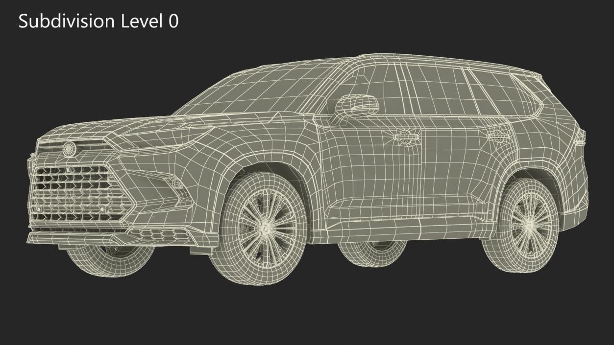 3D Toyota Grand Highlander 2024 model