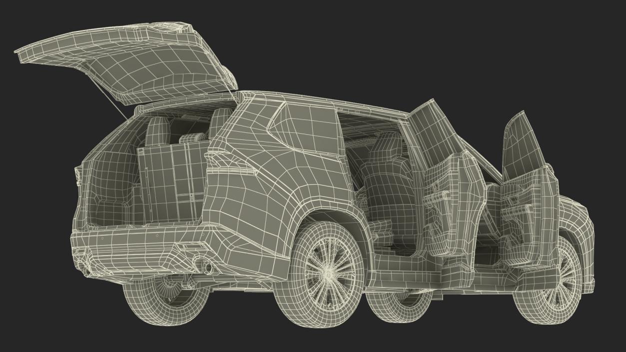 3D Toyota Grand Highlander 2024 model