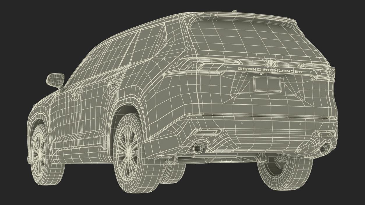 3D Toyota Grand Highlander 2024 model