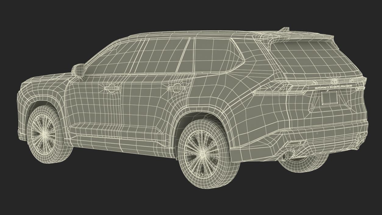 3D Toyota Grand Highlander 2024 model