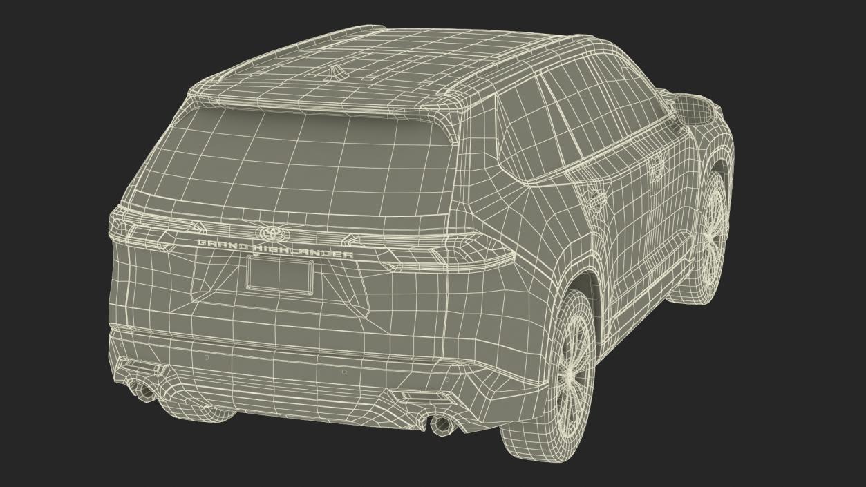 3D Toyota Grand Highlander 2024 model