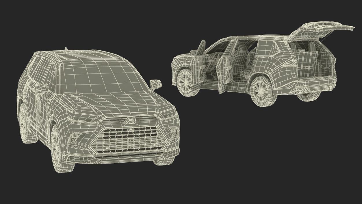 3D Toyota Grand Highlander 2024 model