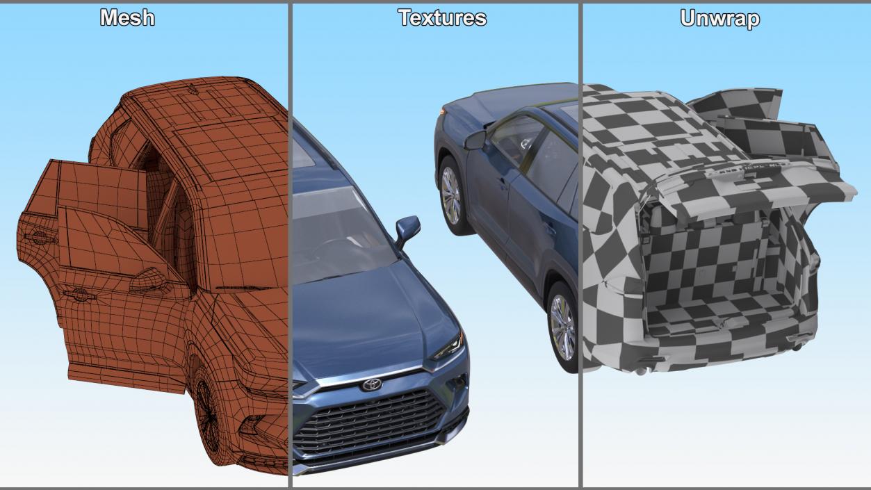 3D Toyota Grand Highlander 2024 model