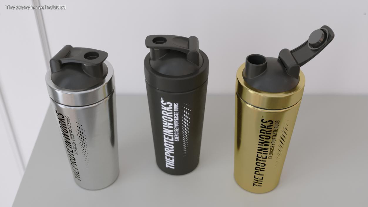 The Protein Works Matte Black Protein Shaker 3D model