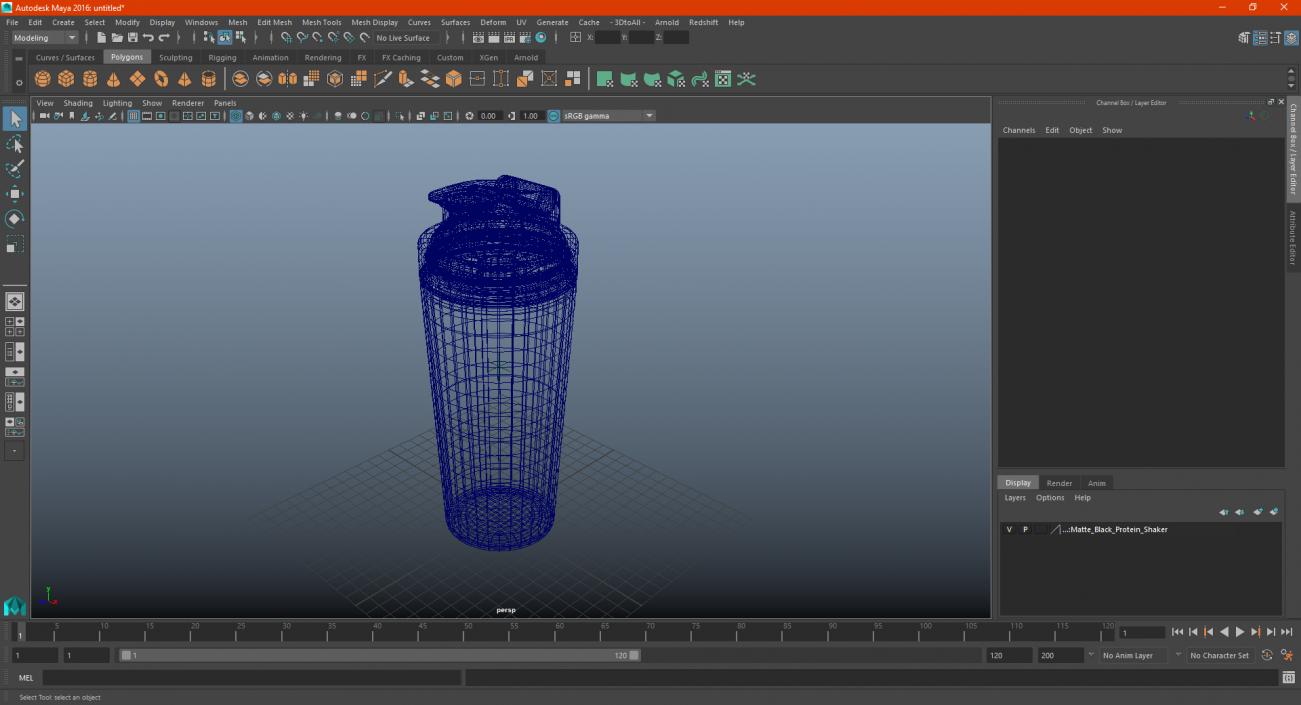 The Protein Works Matte Black Protein Shaker 3D model