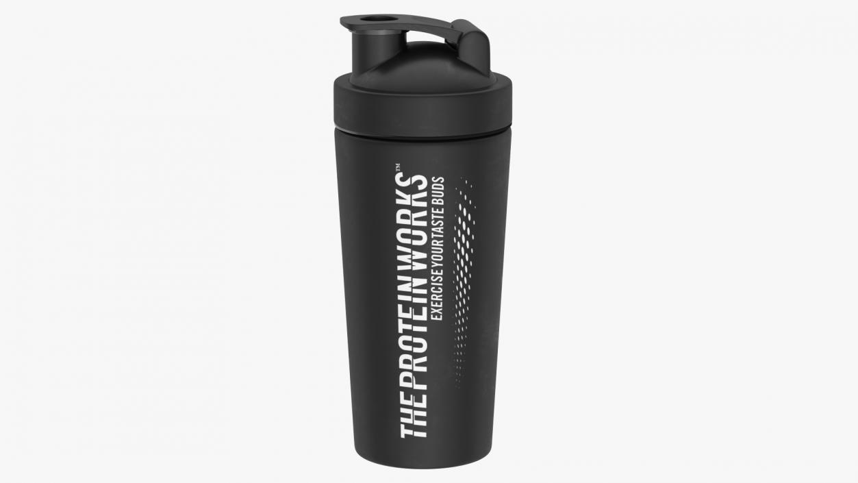 The Protein Works Matte Black Protein Shaker 3D model