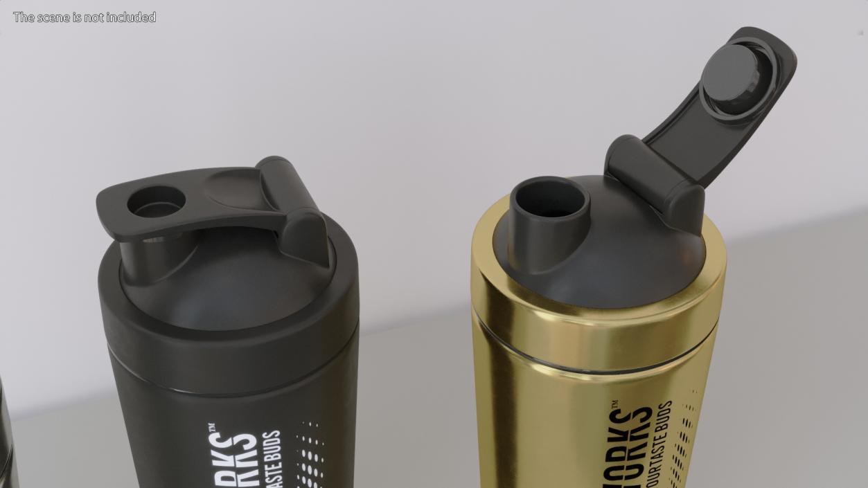 The Protein Works Matte Black Protein Shaker 3D model