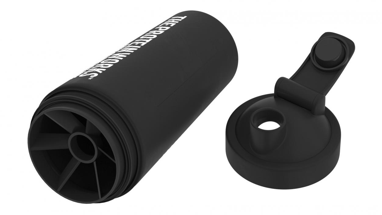 The Protein Works Matte Black Protein Shaker 3D model