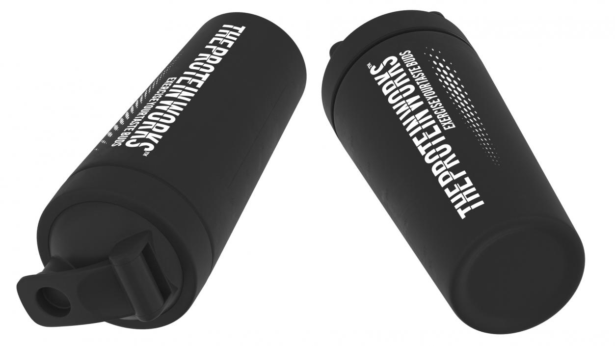 The Protein Works Matte Black Protein Shaker 3D model