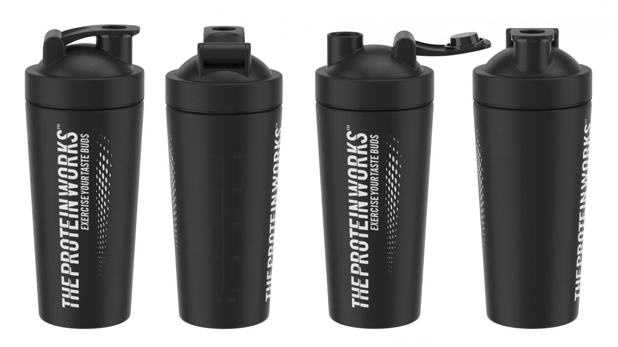 The Protein Works Matte Black Protein Shaker 3D model