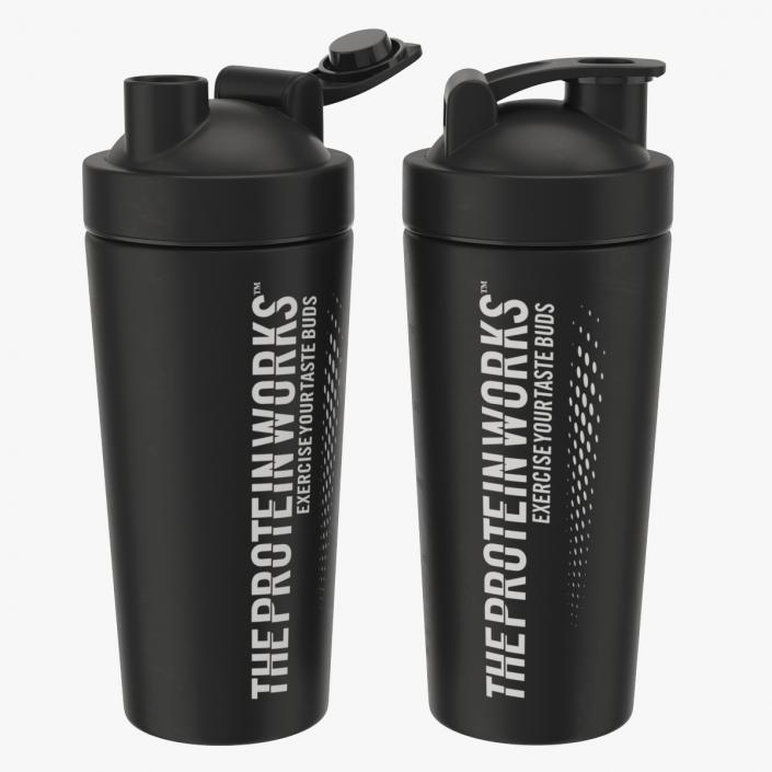 The Protein Works Matte Black Protein Shaker 3D model