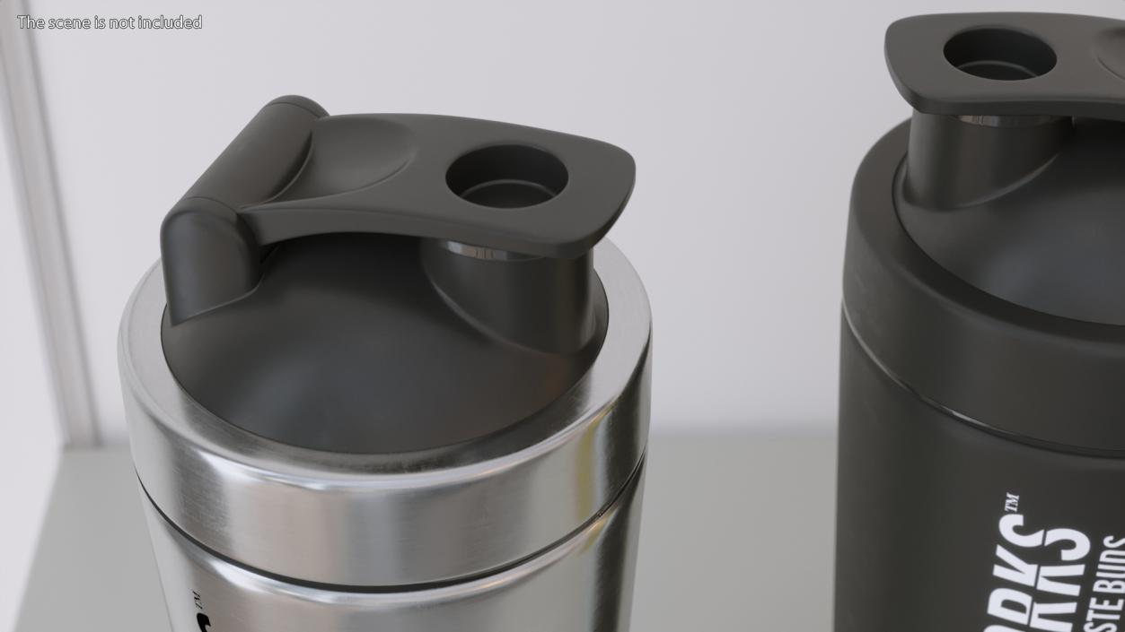 The Protein Works Matte Black Protein Shaker 3D model