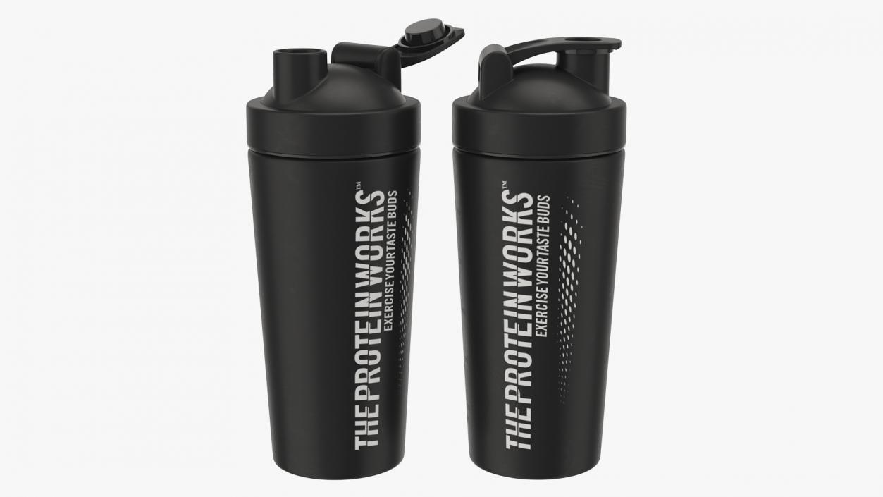 The Protein Works Matte Black Protein Shaker 3D model